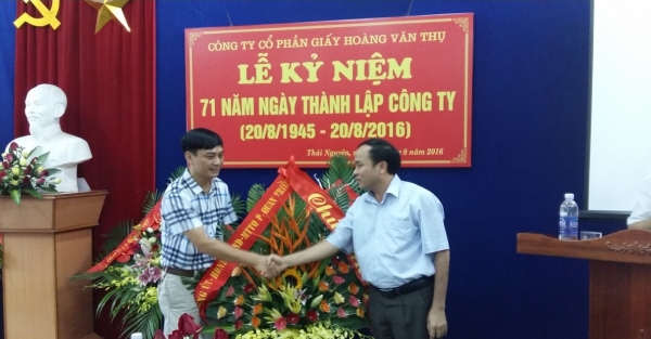 Công ty cổ phần Giấy Hoàng Văn Thụ kỷ niệm 71 năm ngày thành lập