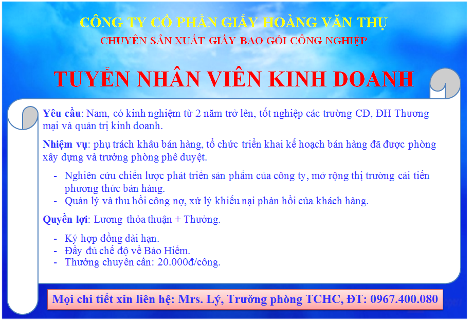 TD nhan vien kinh doanh